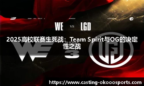 2025高校联赛生死战：Team Spirit与OG的决定性之战